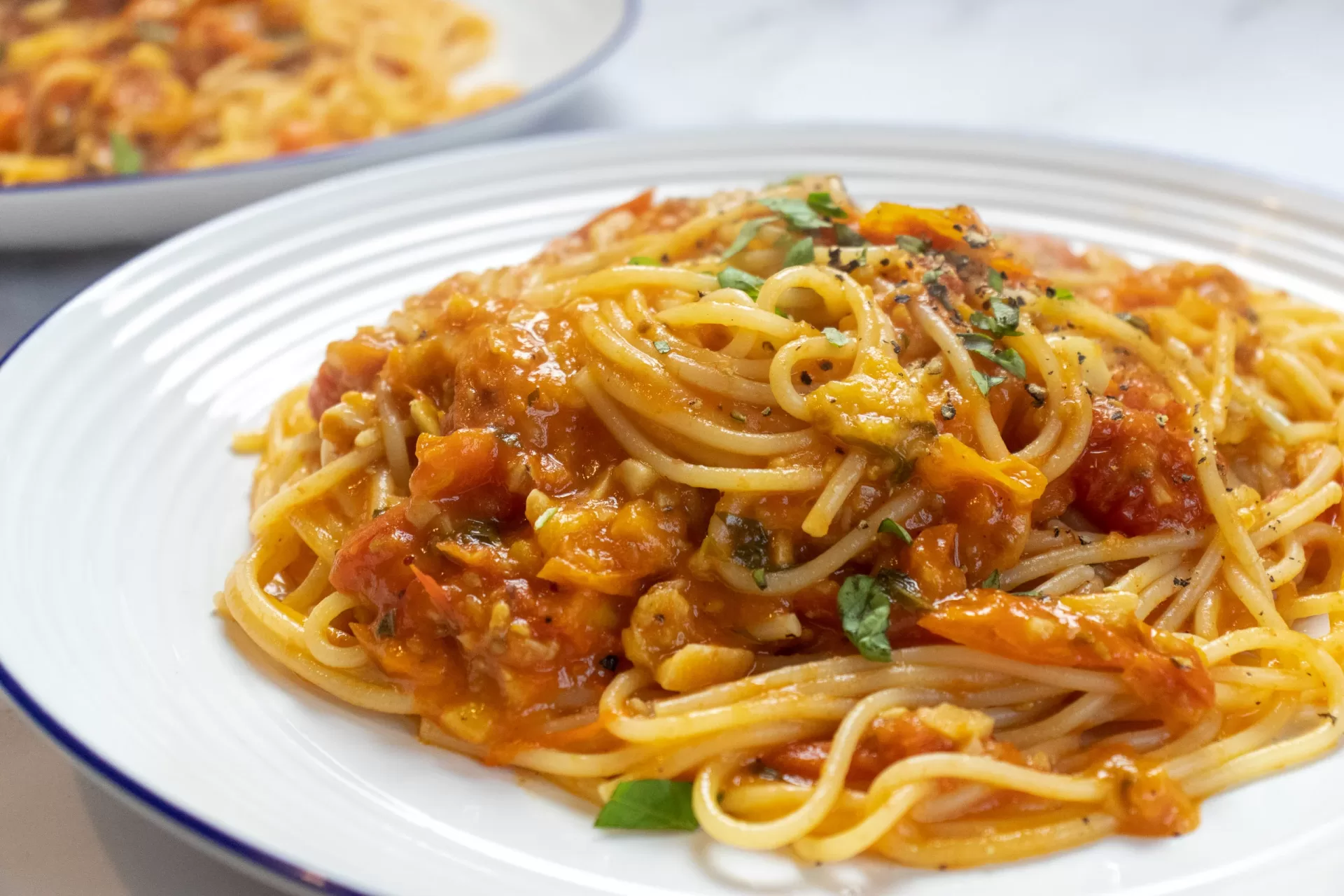garlic tomato pasta