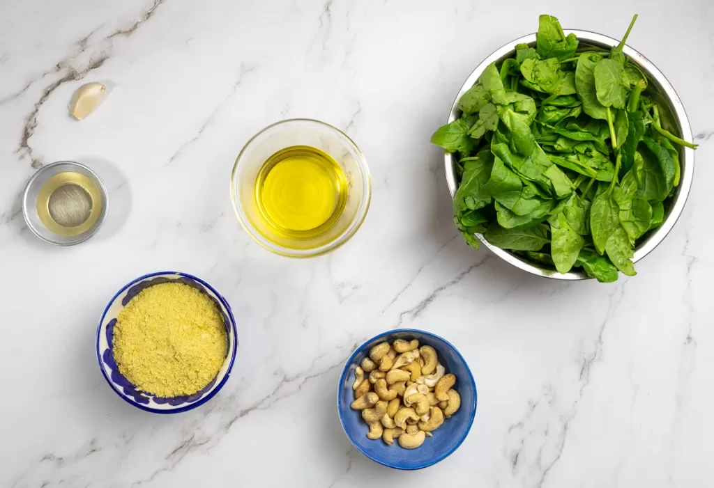 All Spinach Pesto ingredients