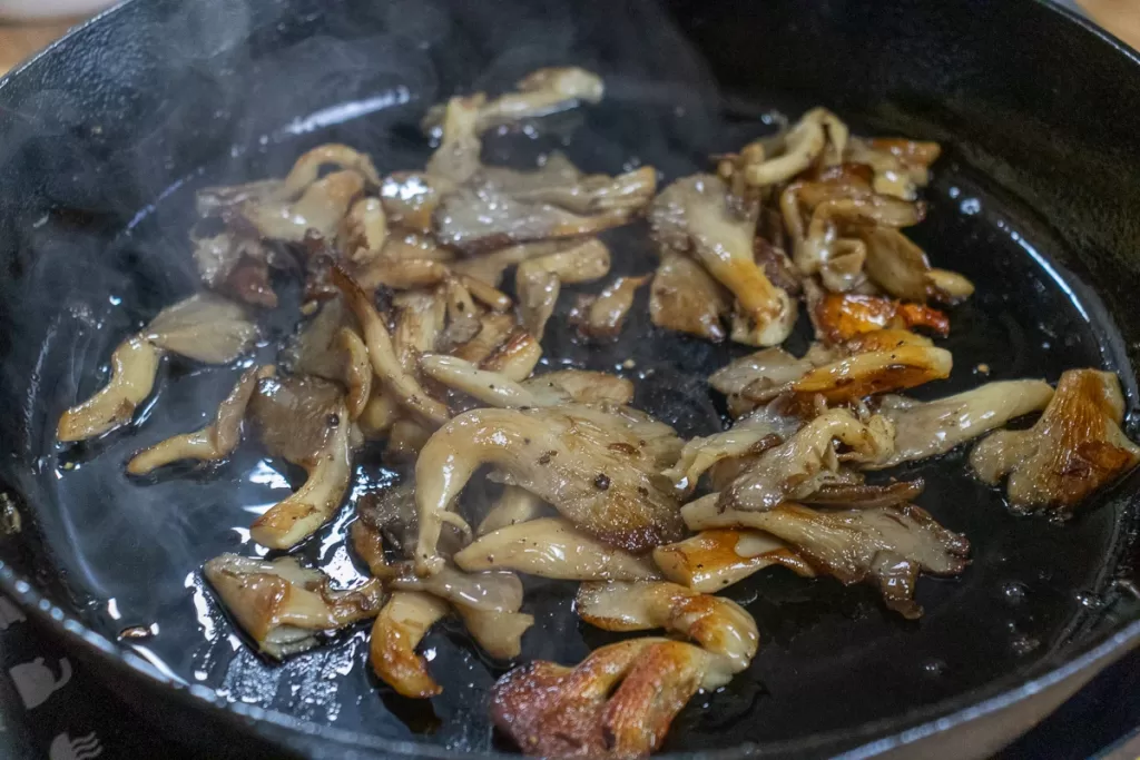 Cooked mushrooms