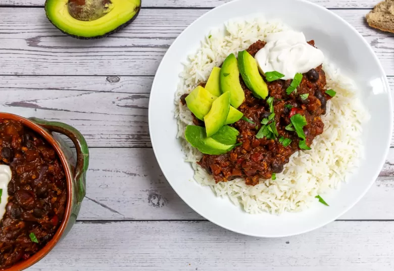 Top down chili main shot