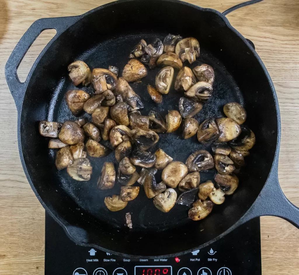Mushrooms cooked