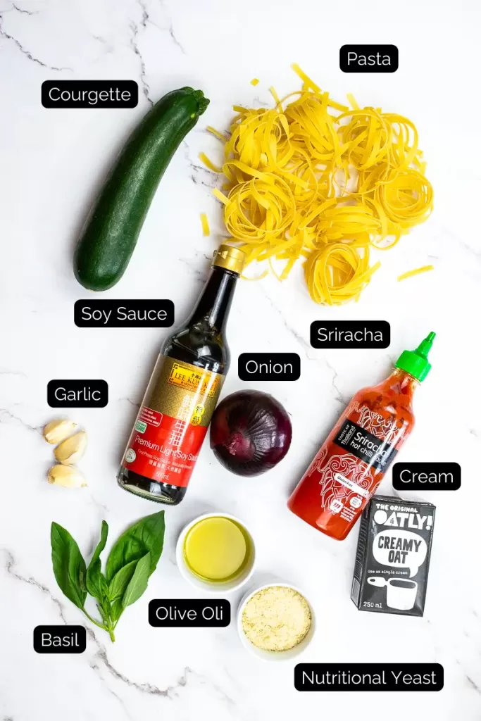 Sriracha pasta ingredients