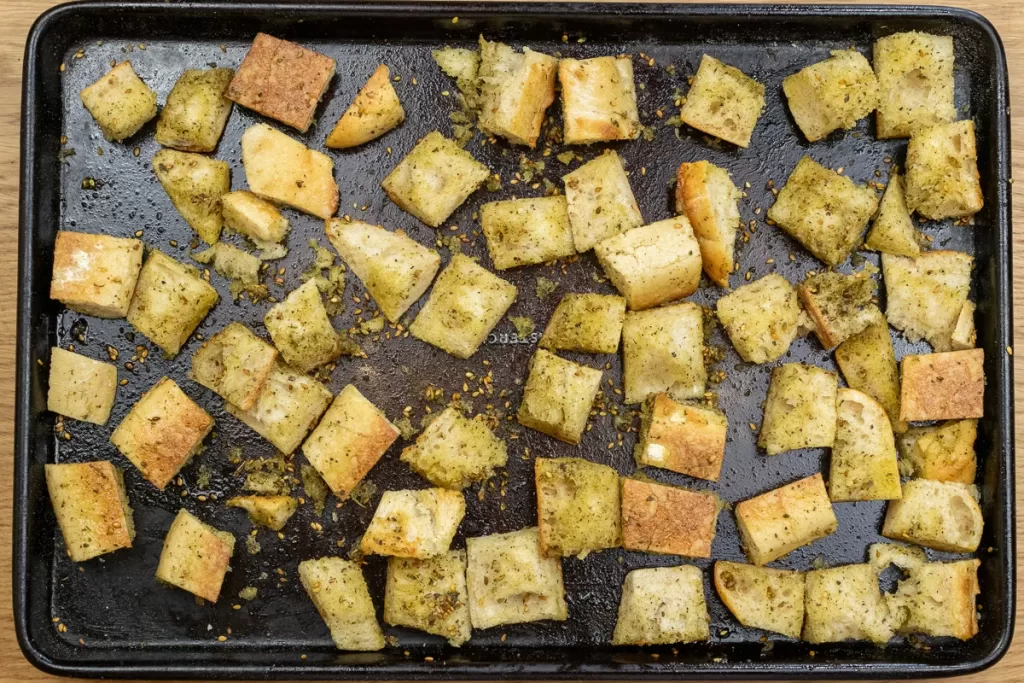 Unbaked croutons