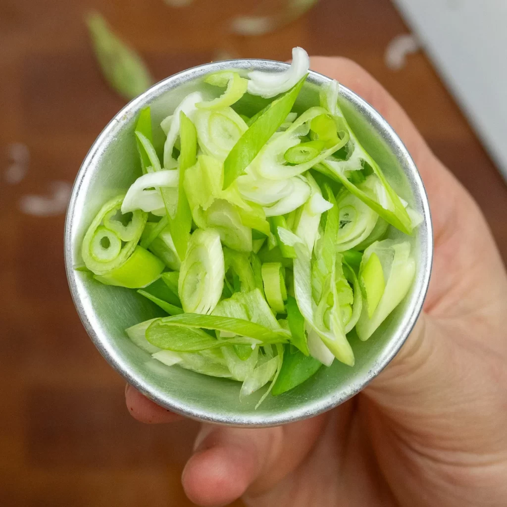 Spring onion sliced