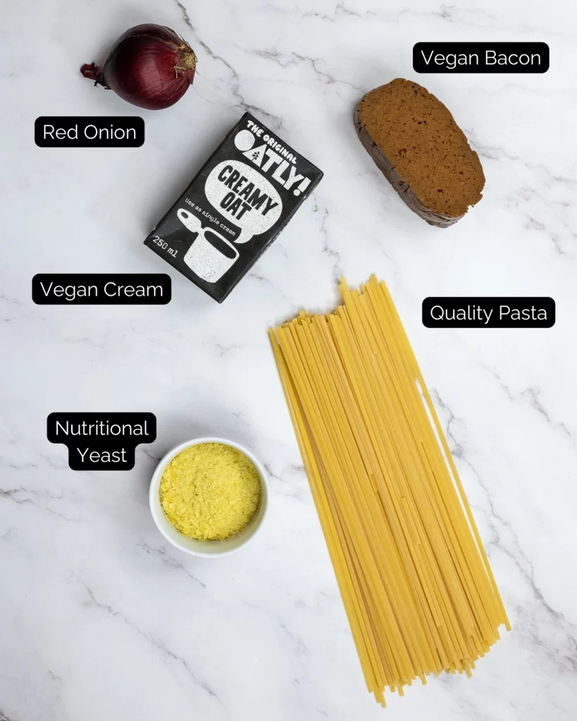 Vegan Carbonara Ingredients