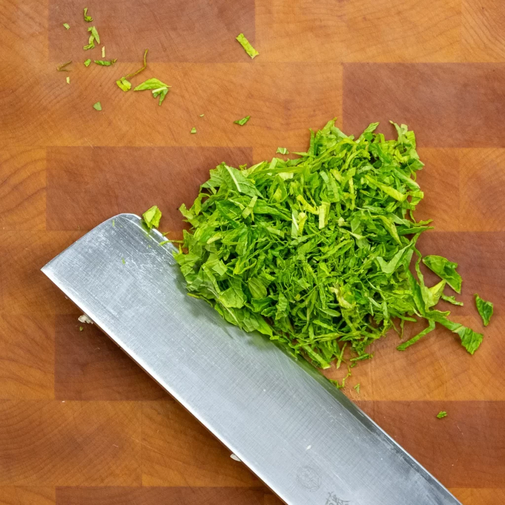 Chopped mint