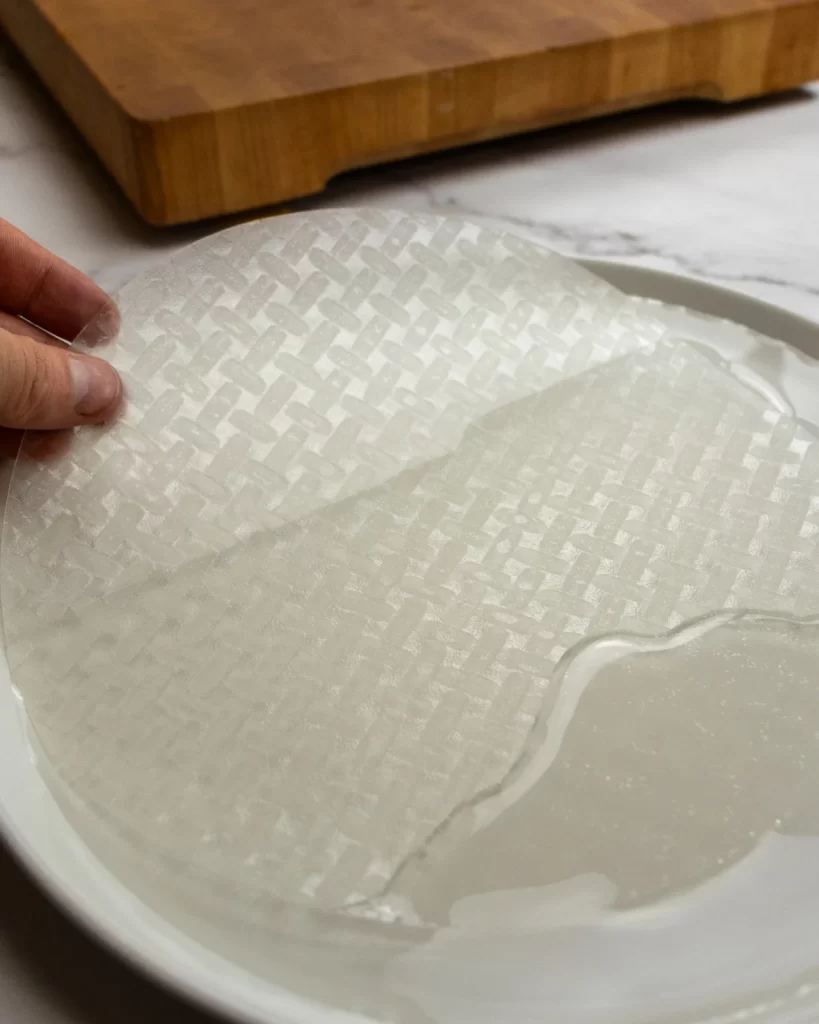 Soaking Rice Paper