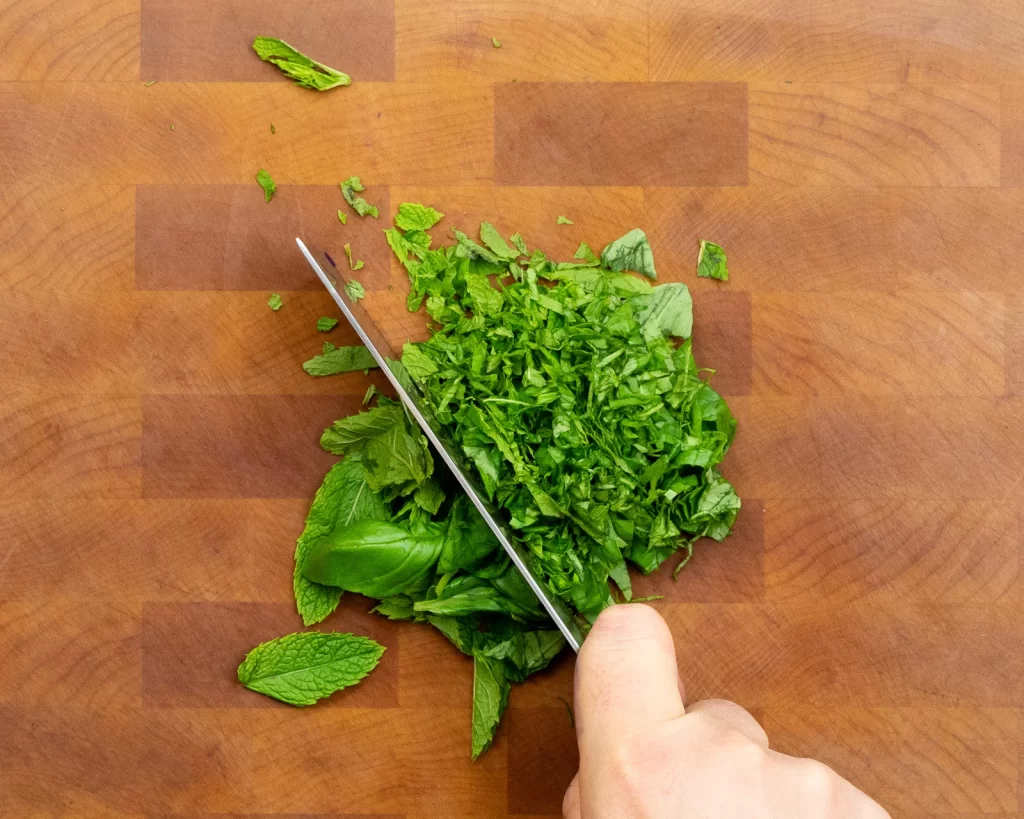 Chopping Herbs