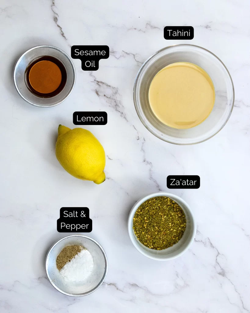 Za'atar dressing ingredients