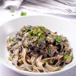 Creamy Mushrom Pasta side on