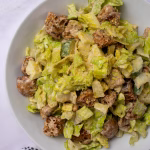Vegan Chicken Caesar Salad top down simple