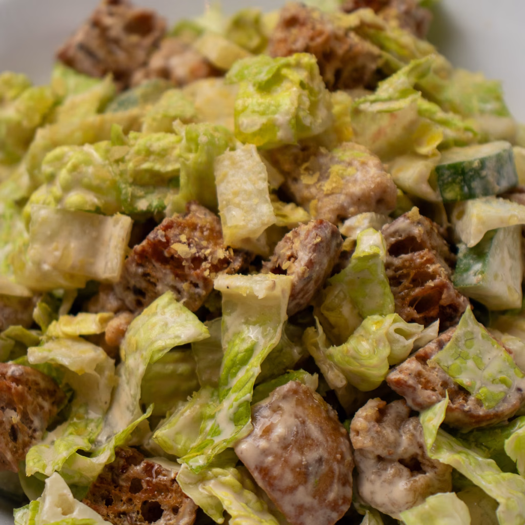 Vegan Chicken Caesar Salad Close square