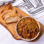 Vegan Lentil Stew portrait top down